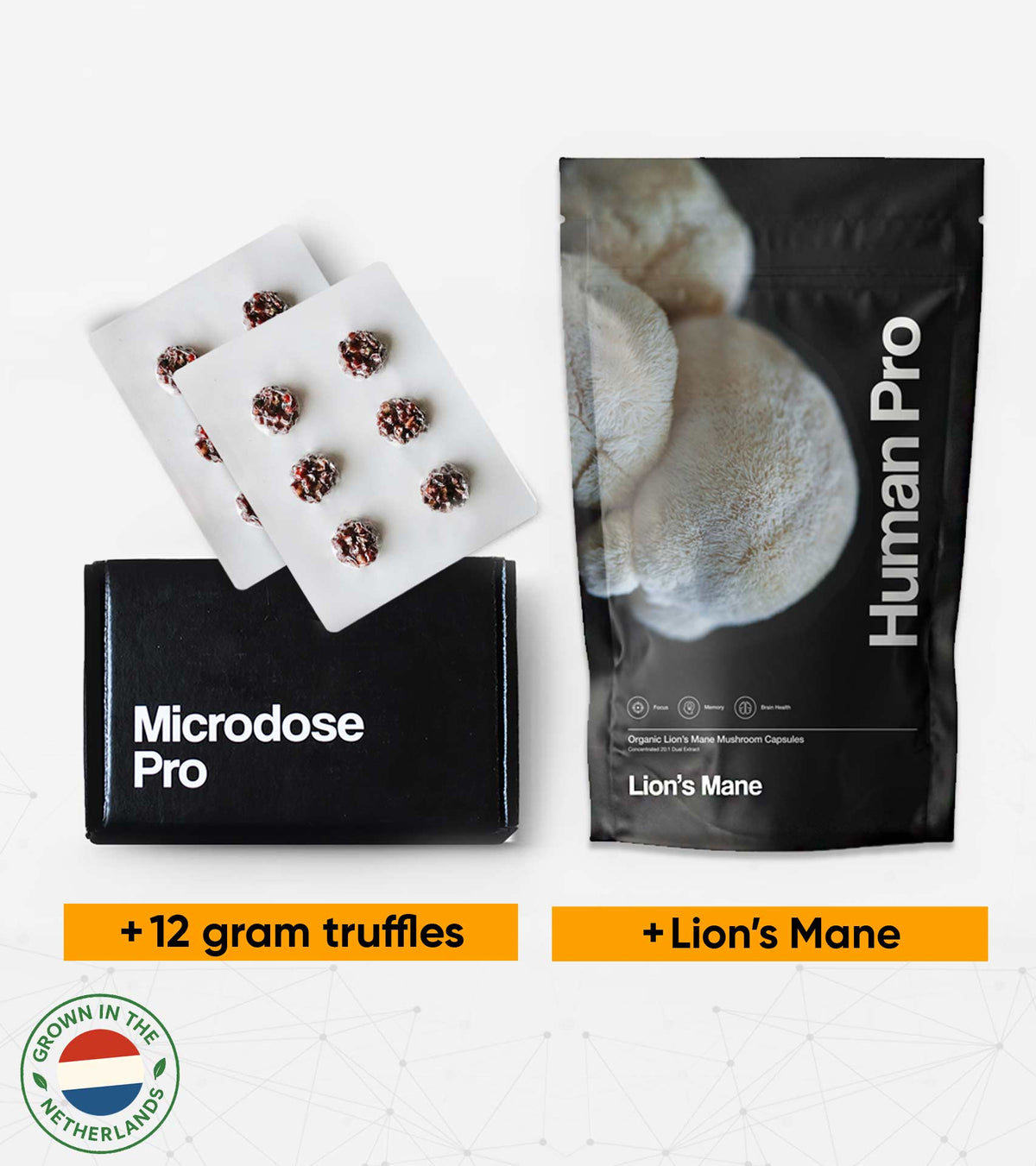 High Vibration Pack - Microdose Pro truffles and Human Pro Lion's Mane