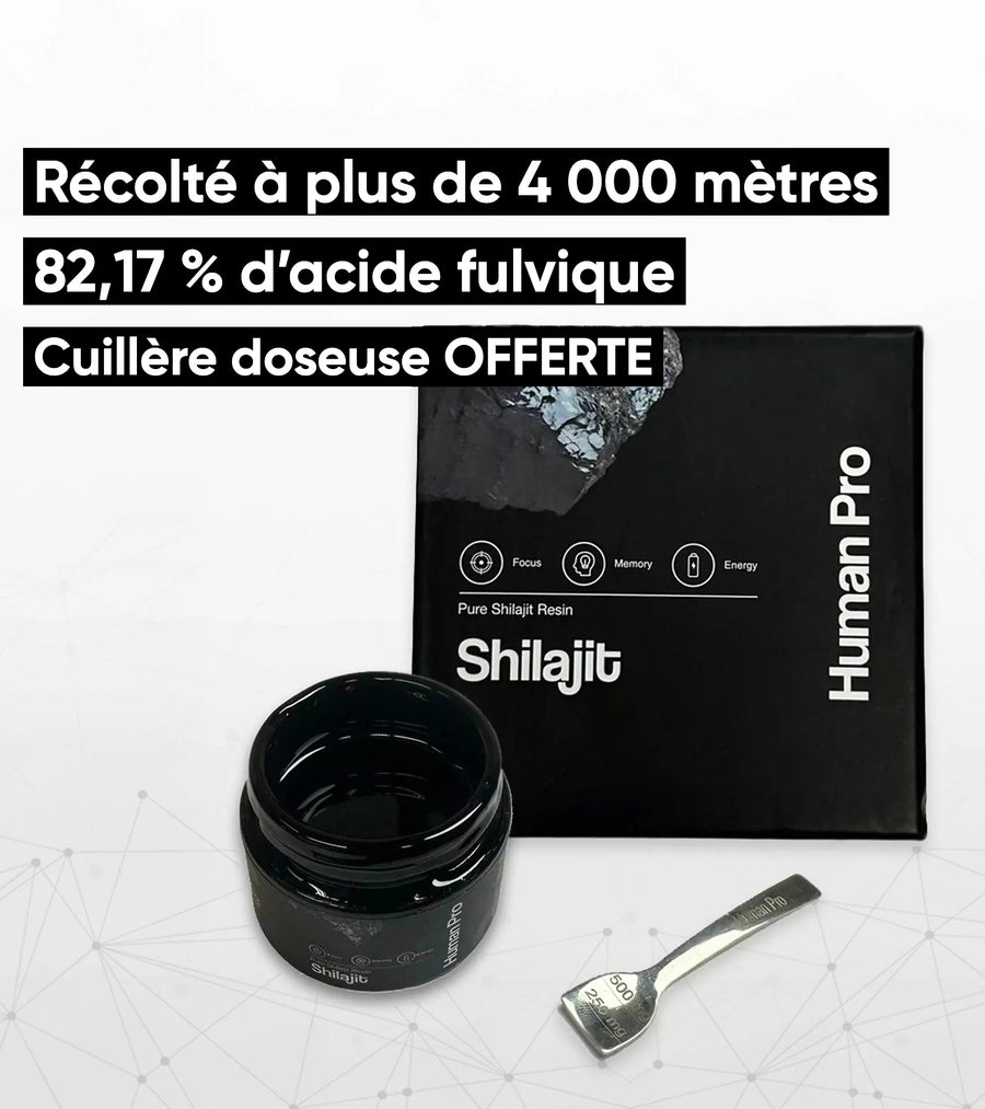 Human Pro Shilajit: Récolté à plus de 4 000 mètres, 82,17 % d’acide fulvique