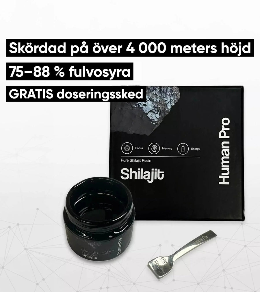 Human Pro Shilajit: Skördad på över 4 000 meters höjd, 75–88 % fulvosyra