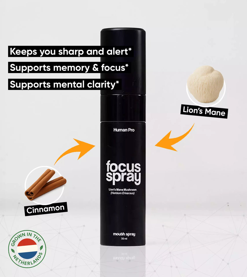 Human Pro Lion's Mane Focus Spray, front of bottle