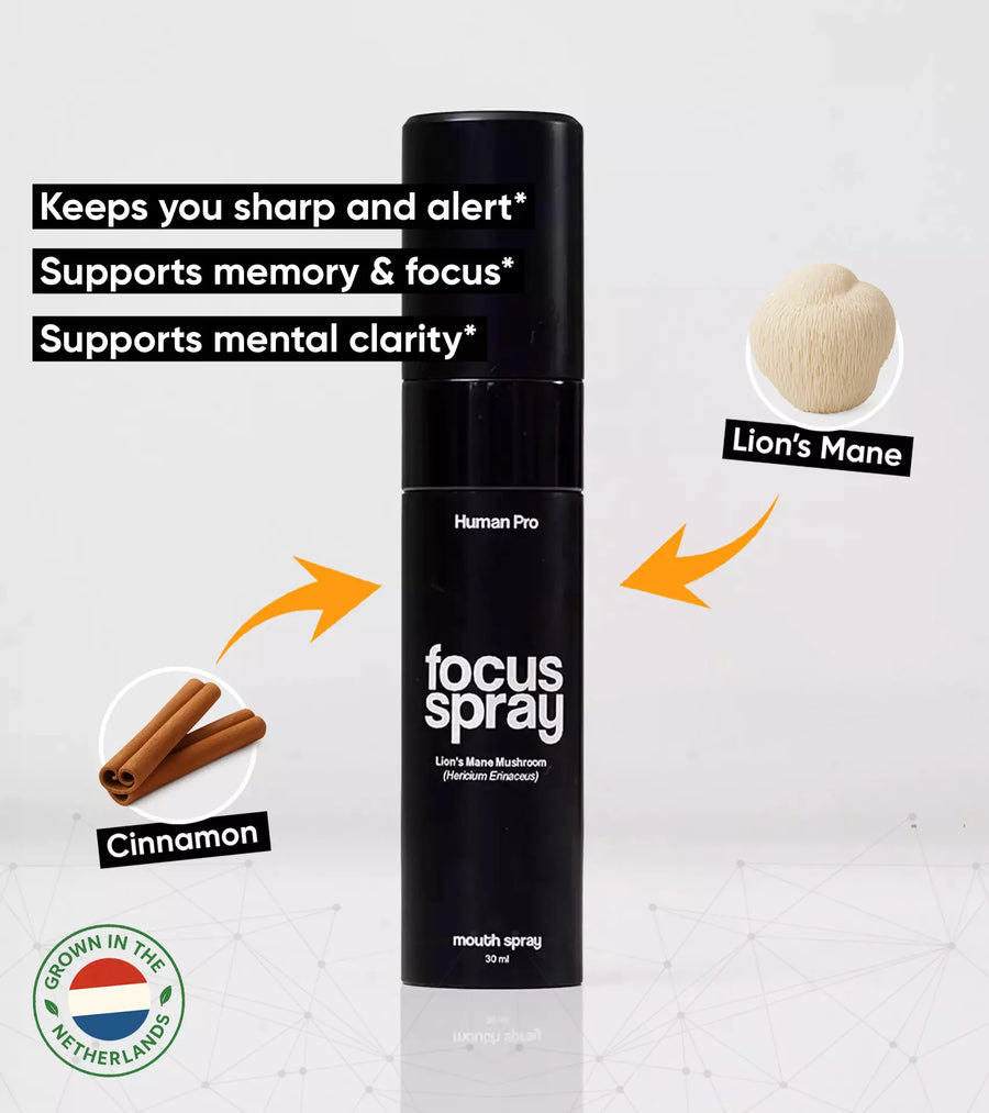 Human Pro Lion's Mane Focus Spray, front of bottle