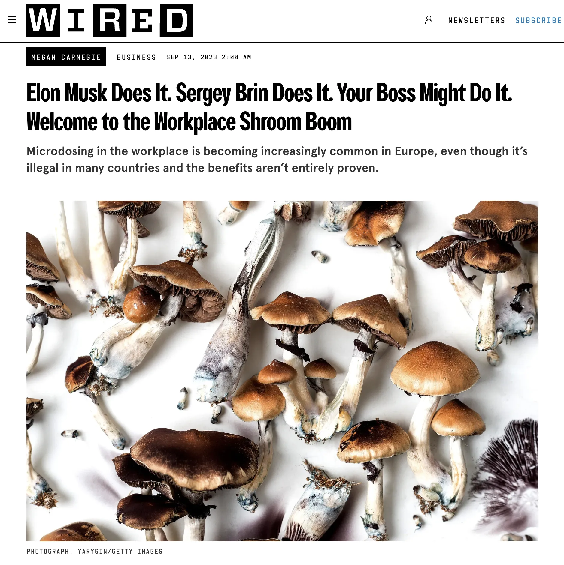Human Pro artikel in Wired